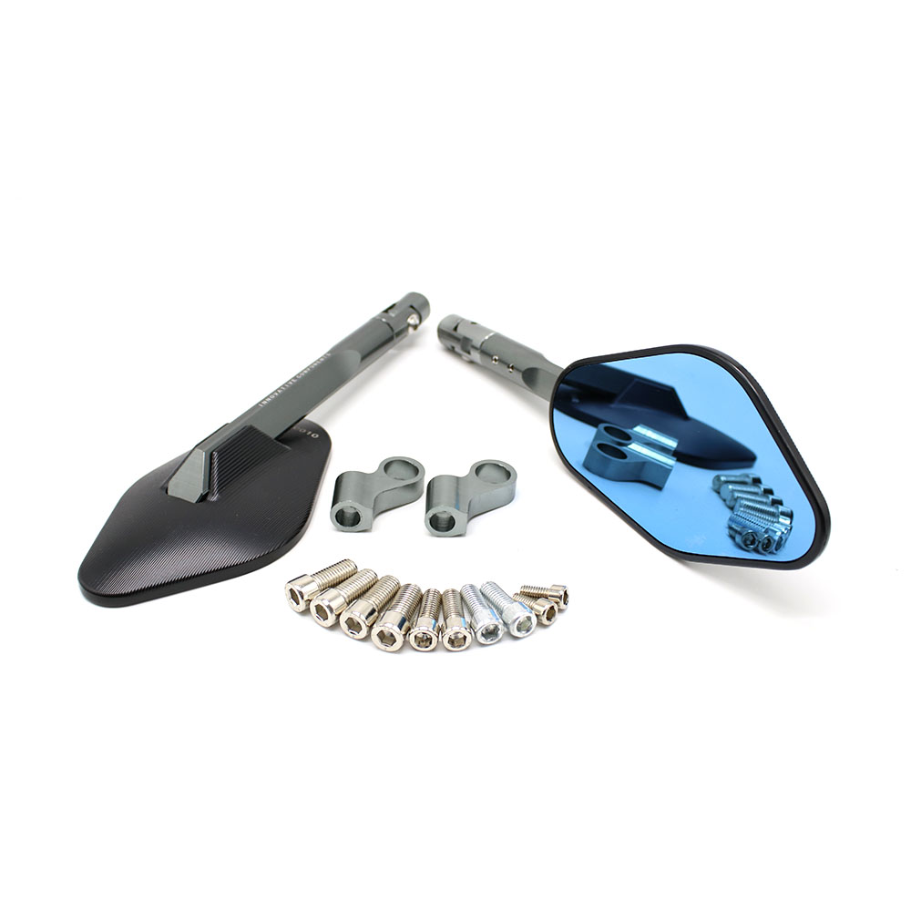 (Global Express) Big Glass Motorcycle Rearview Mirrors motorbike Rear view side Mirror CNC Aluminum Universal For Kawasaki Z800 Z650 Z300 Z250SL Z125 Z250 Honda RS150R Modenas Pulsar NS200 Bajaj Pulsa