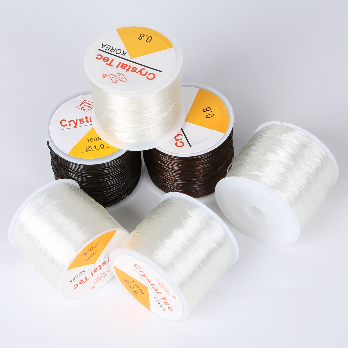 45-100 Meters Plastic Crystal DIY Beading Stretch Cord Transparent Elastic Line Jewelry Making Bracelet Supply Wire String Thread Rope