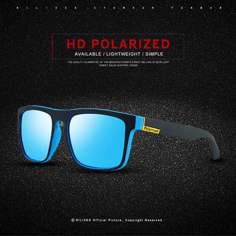 IMPALA PG1603W Fashion Polarized Sunglasses for Men and Women Sun Glasses Sqaure Lens Fishing Driving Outdoor Sports Eyewear UV Protection Lens